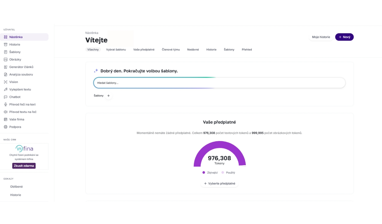 MagicAI Dashboard Mockup